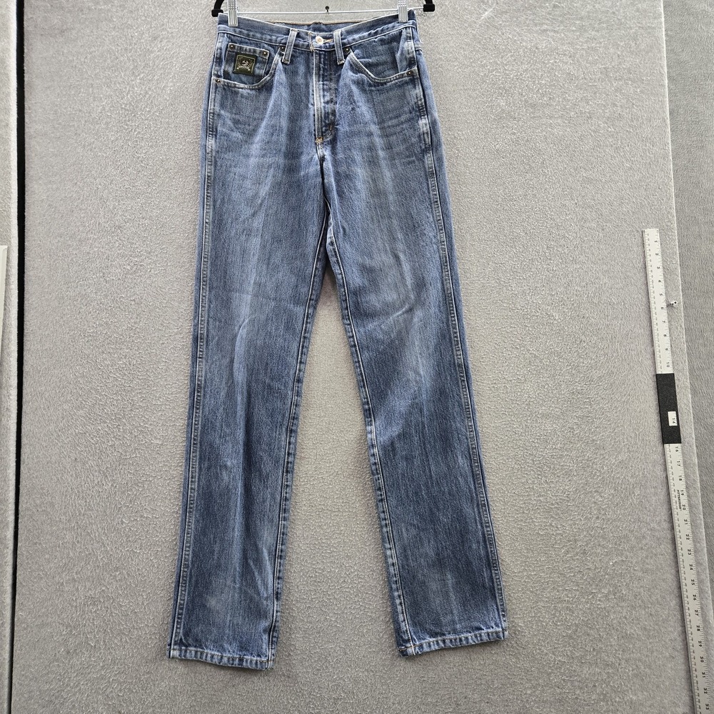 Cinch Men Jeans 29x35 Blue Denim Embroidered Green Label 35" Inseam READ